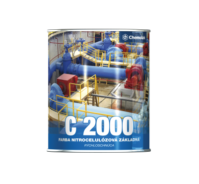 C2000, (C 2000, C-2000), barva nitrocelulózová základní na kov 0199 černá 10 kg