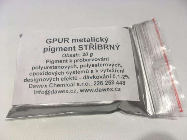 GPUR metalický pigment, Stříbrný 20g